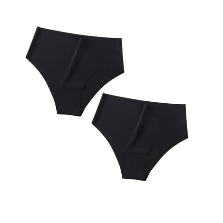 2Pcs/Set Ice Silk Panties Seamless High Waist Briefs Women Full Coverage Underwear Female Underpants No Show Sexy Lingerie XS-XL
