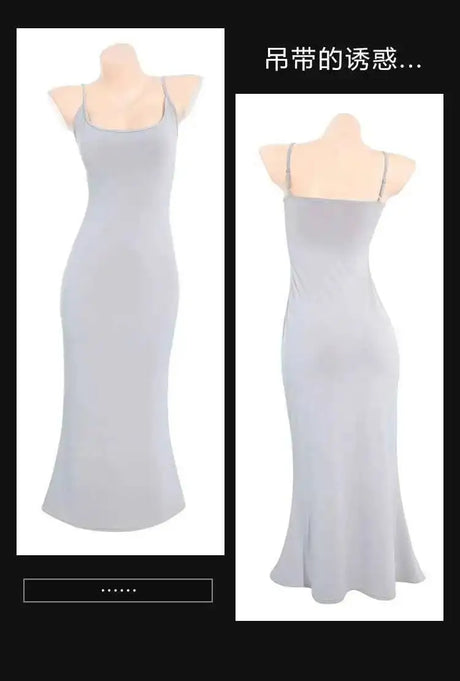 Gentle Chest Cushion Seductive Thin Sheer Seductive Revealing Chest Home Set Sexy Dress Elegant Long Dress Hot Sexy Women STF7
