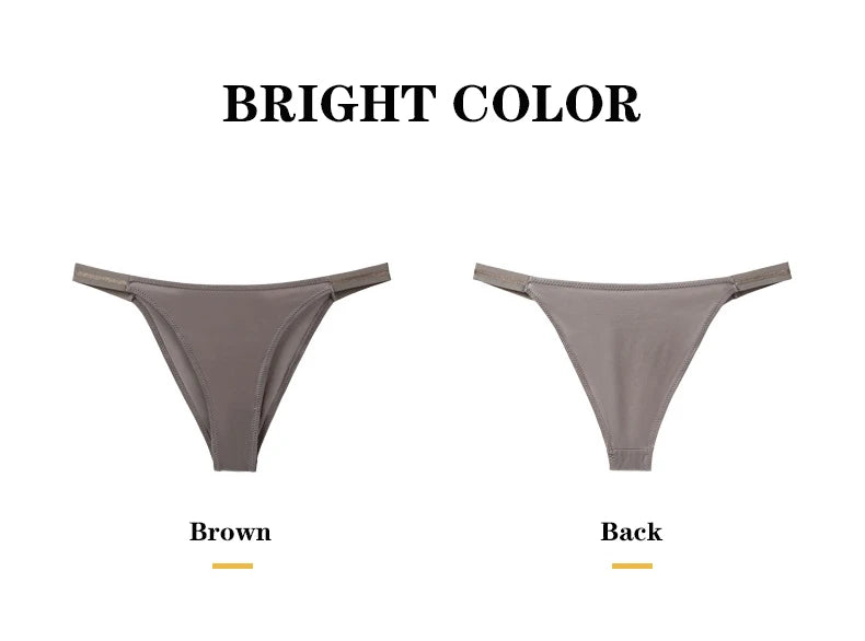 Ice Silk Thongs Women's Panties Luxury Bikini G-String Seamless Underwear Low Waist Briefs Female Underpant Pantys Sexy Lingerie