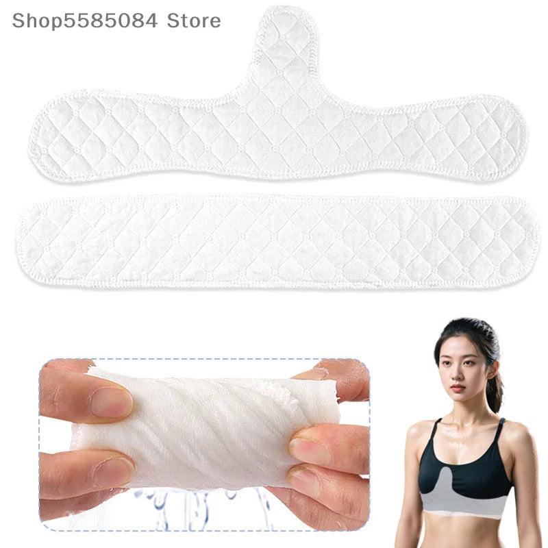 Women Bra Liners Washable Sweat Absorber Underboob Sweat Absorber Pads Non Woven Rectangle Insert Lining Sports Underwear Pads