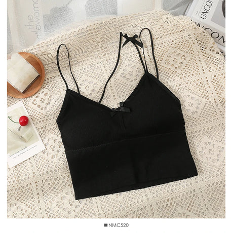 Sexy solid color crop tops sports spaghetti strap tanke top women built in bra off shoulder sleeveless omighty camisole hot