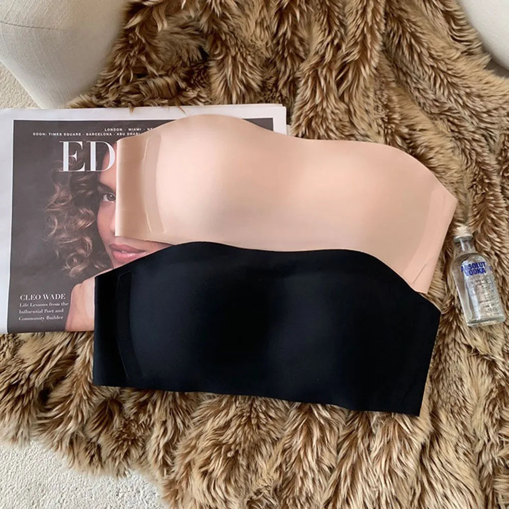 Sexy Seamless Tube Top Bra Invisible strapless Bras Women Underwear thin Non slip Push up Bralette Wireless Female Lingerie
