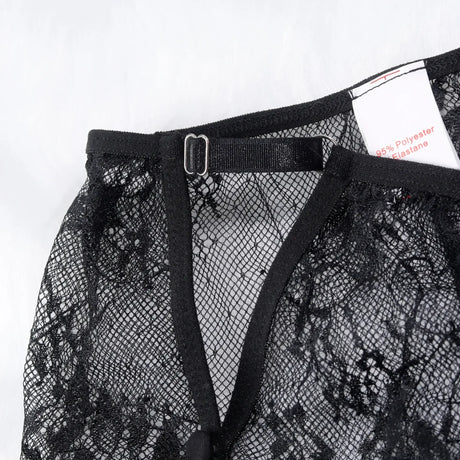 Sexy Lingerie Hollowed Out Suit Transparent and Seductive Mesh See Through Sets for Women Porn Lace Bra Lingerie Sets Intimates