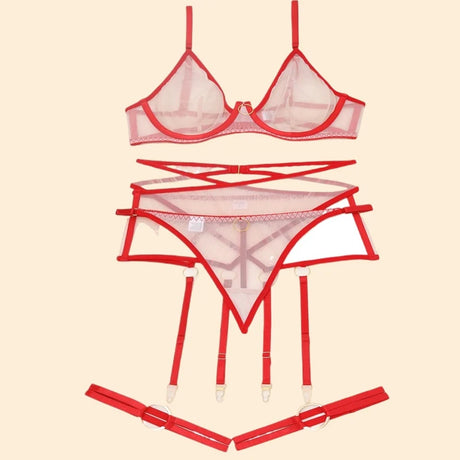 Tornova Erotic Lingerie Mesh Hollow Cross Lace Tight Seductive Backless Bodyshaping Hollow Flirt Sexy Delicate Intimate Lingerie