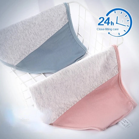 3PCS/set Women's menstrual briefs large flow postpartum water absorption leakproof briefs women's pure cotton menstrual briefs