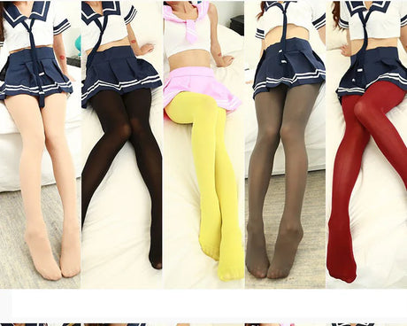 Spring Autumn 25 Candy Color Sexy Tights For Women Plus Size High Elasticity Pantyhose NO Transparent Beautiful legs Stockings