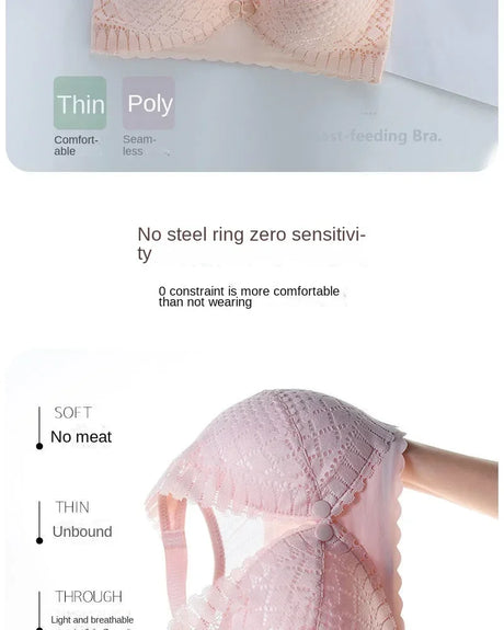 Front Button Maternity Nursing Bra Adjustable Gathered Underwear Comfortable Breastfeeding Bra for Feeding Pregnant Women Clothe