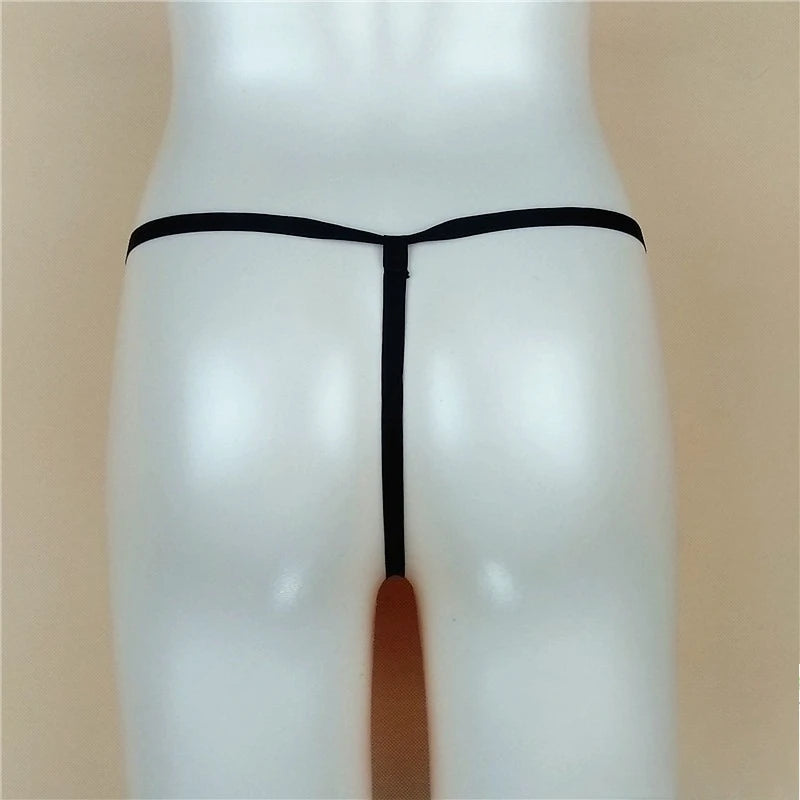 Sexy Massage Pearls Thong Women Panties Open Crotch G-string Erotic Lingerie Woman High Stretch Plus Size T Back Sex Accessories