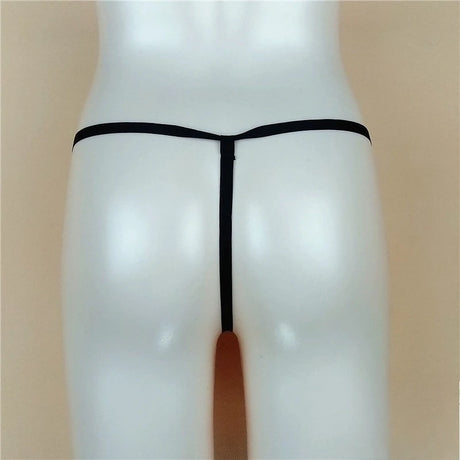 Sexy Massage Pearls Thong Women Panties Open Crotch G-string Erotic Lingerie Woman High Stretch Plus Size T Back Sex Accessories