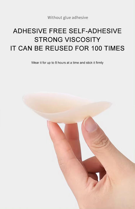 Non Adhesive Body Nipple Covers Reusable Silicone Nipple Pasties No Show Breast Petals Invisible Chest Stickers Boob Tape
