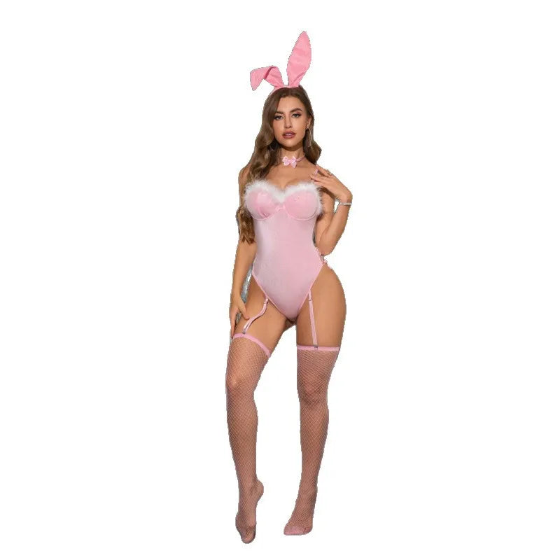 Wholesale Women's Sexy Roleplay Bunny Girl Lingerie Bodysuit Adult Lady Christmas Dress Up Party Cosplay Costumes Fliter Outfits