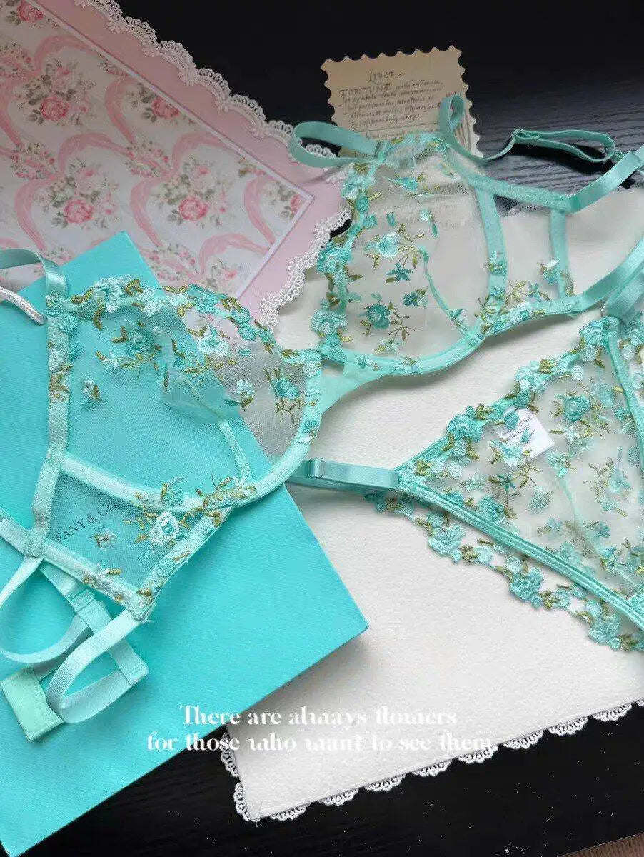 Sexy Sheer Lace Flower Embroidery Underwire Bra for Women, Large Breast Minimizer Anti‑Sagging Comfort Everyday Wear YEMOMO S‑XL