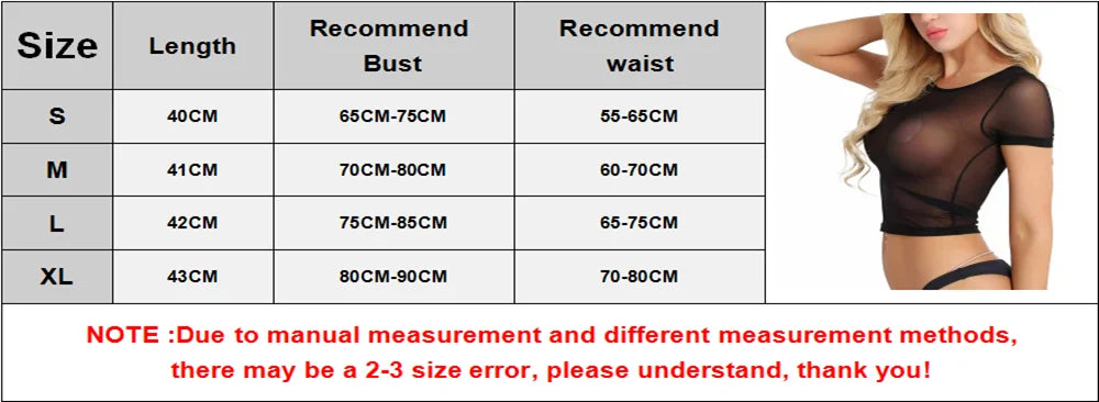 Sexy Women T Shirt See Through Mesh Black Long Sleeve Bodysuit Sheer Slim Turtleneck Tulle Crop Top T-Shirt Transparent Clubwear