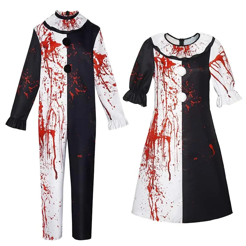 Art The Clown Cosplay Costume Terrifierr 3 Bloody Outfits Killer Clowns Jumpsuits for Halloween Carnival Party Horror Costumes