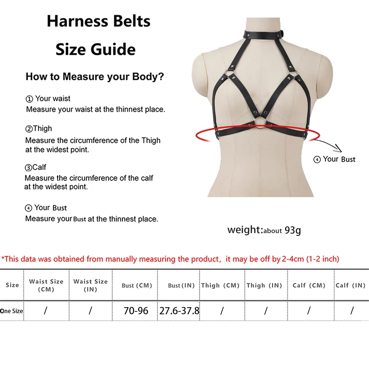 Women's Plus Size Belt, Punk Chest Harness for Women, Fashion PU Leather Cage Bra Harness, Rave Outfit Harness Belt.