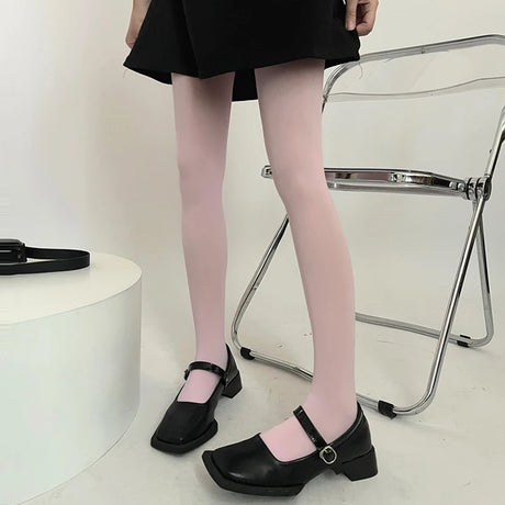 Sweet Girls Colorful Elastic Long Hosiery Stockings Women Candy Color Sexy Tights Spring Autumn Warm Velvet Seamless Pantyhose