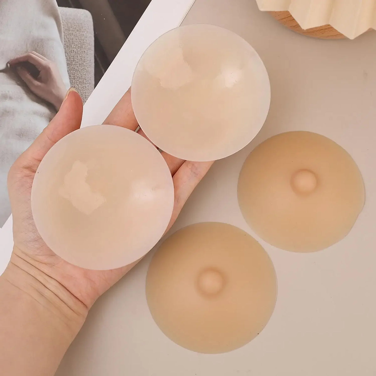Sexy Silicone Nipple Pasties Seamless Invisible Adhesive Breast Covers Reusable Chest Pads Women Summer Swimwear Backless Pads