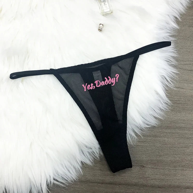 Custom Thongs Crystal Name Letter Women Sexy Underpants Erotic G-String Panties Personalized Underwear Girl Friend Hot wife Gift