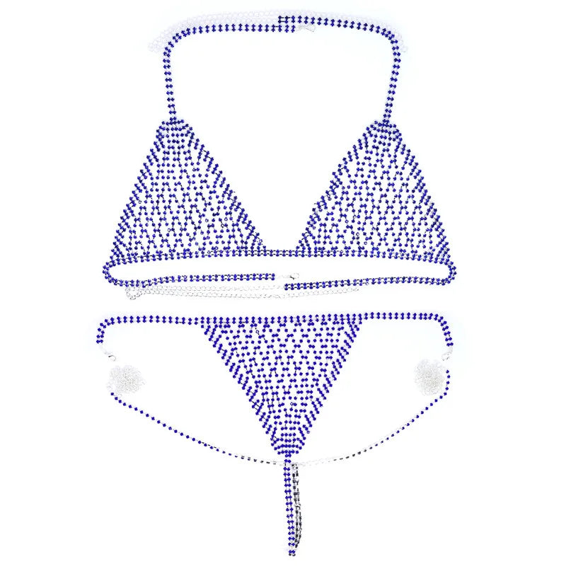 2020 Luxury Mesh Crystal Bralette Underwear Sexy Jewelry for Women Bling Rhinestone Body Chain Bra Harness Waist Jewellery Party