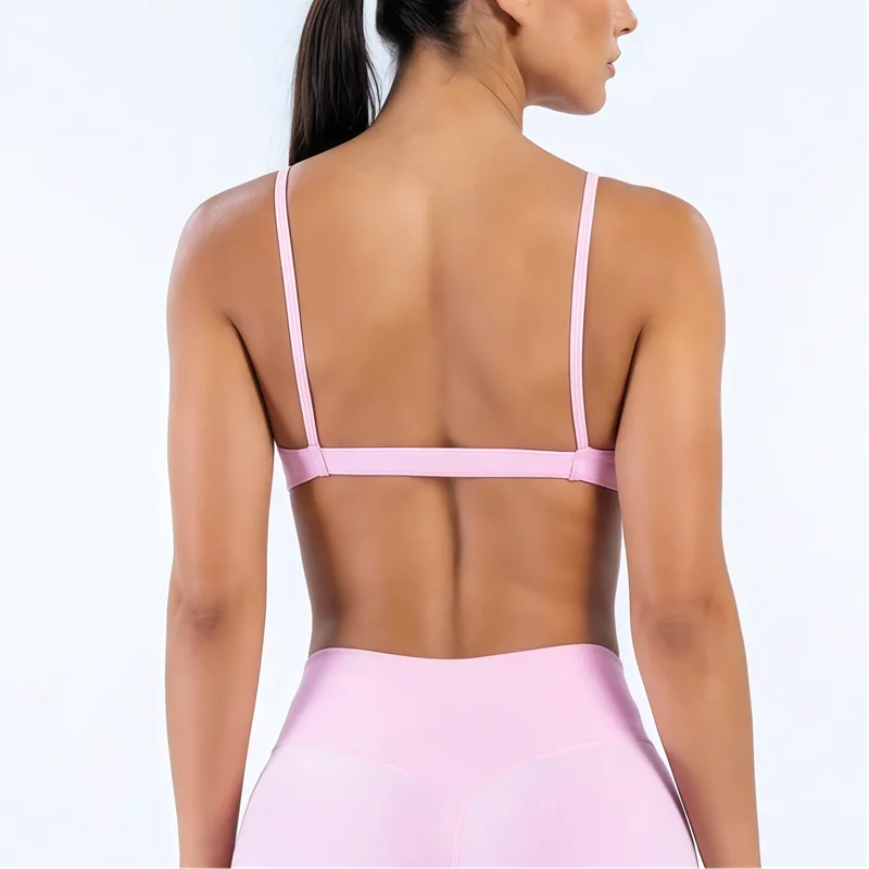 HISTELLO Impact Scoop Neck Bra Seamless Women Sports GYM Underwear Sexy Backless Yoga Clothing Naked Feeling Workout Fitness Bra