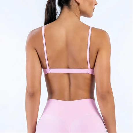 HISTELLO Impact Scoop Neck Bra Seamless Women Sports GYM Underwear Sexy Backless Yoga Clothing Naked Feeling Workout Fitness Bra