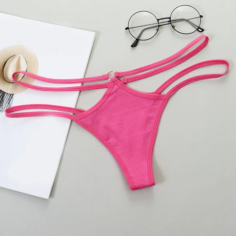 Sexy Thongs Women Sexy Lace Underpants Low-Rise G-string Double Waistband Underwear Sexy Hollow Out Transparent Underwear