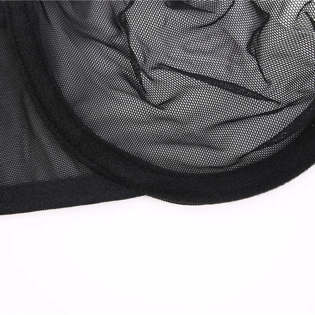 Varsbaby Women's Mesh See Through Bra Underwire Unlined Sheer Brassiere Sexy Ultra-thin Yarn Underwear Plus Size CDE Cup Bras