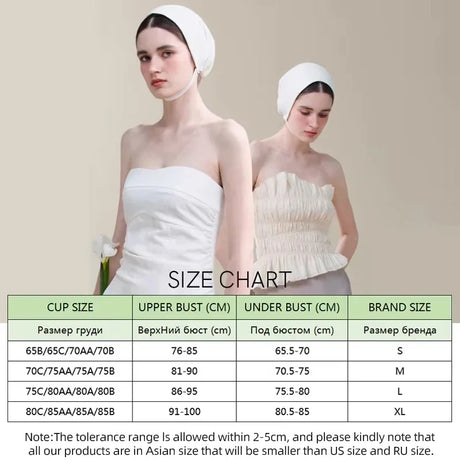 SUJIIN Invisible Strapless Bra for Women Wireless Seamless Push Up Bralette Lady Summer Convertible Multiway Lift Bras Female