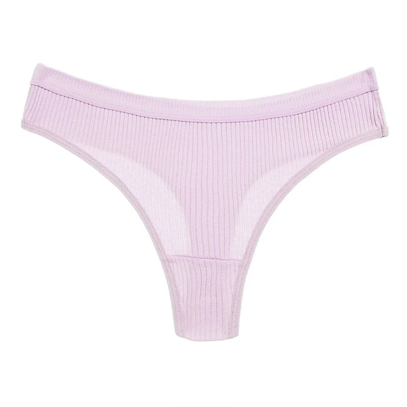 4-Piece Set Of Low Waist Sexy Women's Cotton Thong Casual Sports Thread Underwear Women's Personalized Triangle Pants