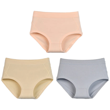 3Pcs Women's Cotton High Waist Panties Underwear Female Large Intimate Lingerie Briefs Woman Underpants Panty Panti New 2025
