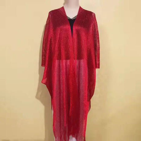 Swimsuit Cover-ups Fashion Tassel Gold Bikini Beach Cover Up Sexy Beach Dress Tunics for Women Summer Wear See Through