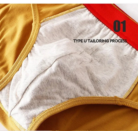 1/3 PCS Solid Cotton Briefs Men's Convex Pouch Panties Youth Fasion Low Rise Breathable Men's Comfortable Underwear Solid Color