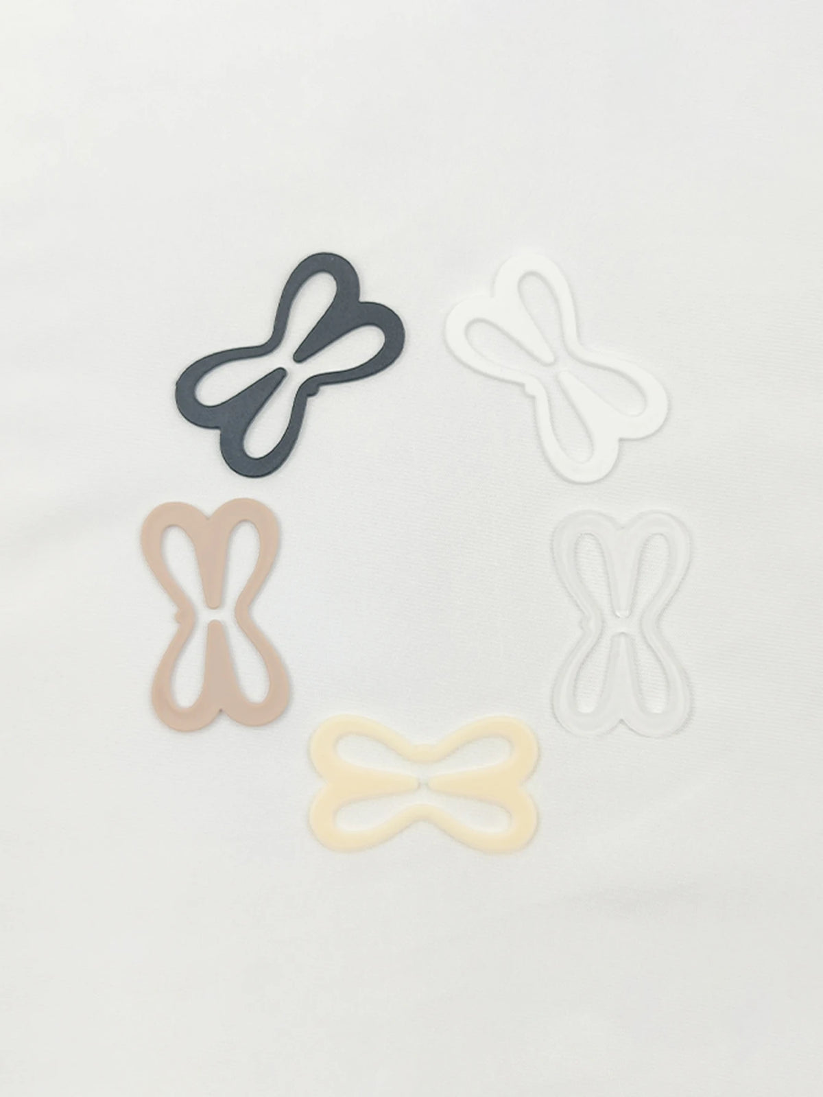 Multiple dragonfly shaped invisible underwear anti slip buckles, cross shoulder strap buckles, bra invisible buckles