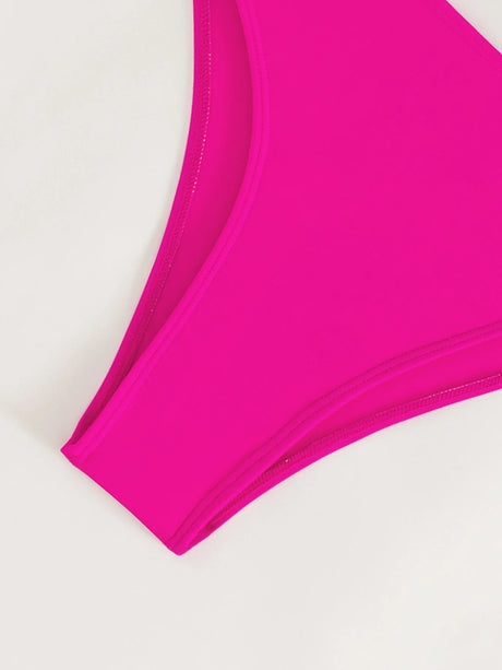 Cikini-One-Piece Swimsuit for Women, Strapless Straps, Slanted Shoulder, Beach Swimwear, Bathing Suit, Monochromatic, Summer