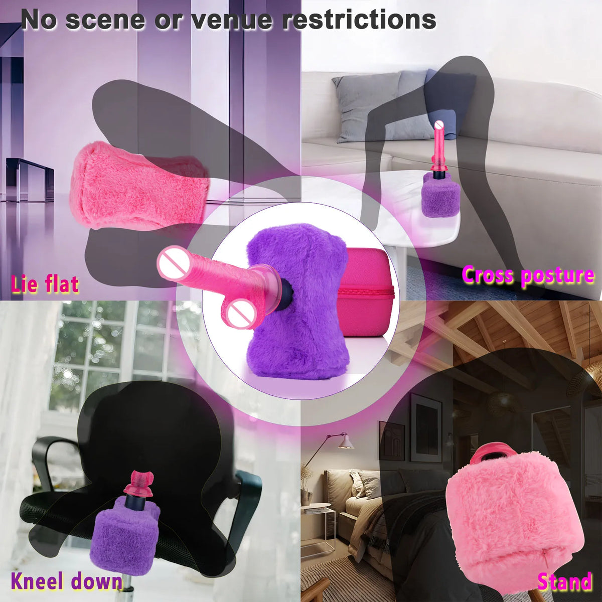 Leg Clamp Automatic Telescopic Sex Machine Plush ski sensation Female Sex Toy Masturbation Sex Machin For men and Women