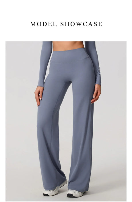 New Summer High Waist Wide-Leg Yoga Joggers Women's Autumn Casual Outdoor Sweatpants Female Straight Tracksuit Bottoms