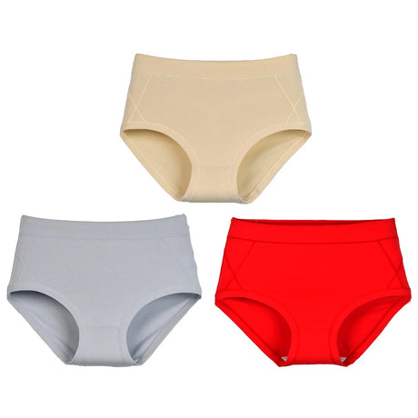 3Pcs Women's Cotton High Waist Panties Underwear Female Large Intimate Lingerie Briefs Woman Underpants Panty Panti New 2025