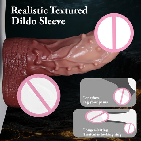 3sizes Silicone Penis Ring Men Penis Sleeve Cock Sleeve Dick ring Enlargement Delay Ejaculation Cock Ring Reusable Condom Sextoy