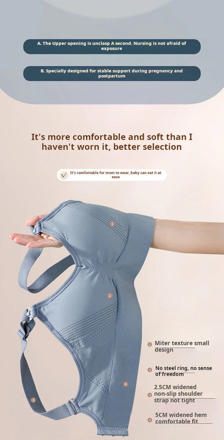 1pcs Maternity Nursing Bras Pregnant Women Skinny Breastfeeding Clothing Underwear Female Breathable Push Up Bra