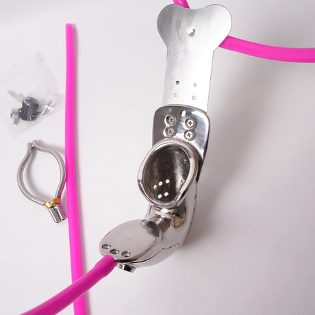 Male Adjustable Chastity Belt Stainless Steel Cage Pants Metal Cock Cage Anti-Cheating Lock Penis Rings Sex Toys for Man Gay