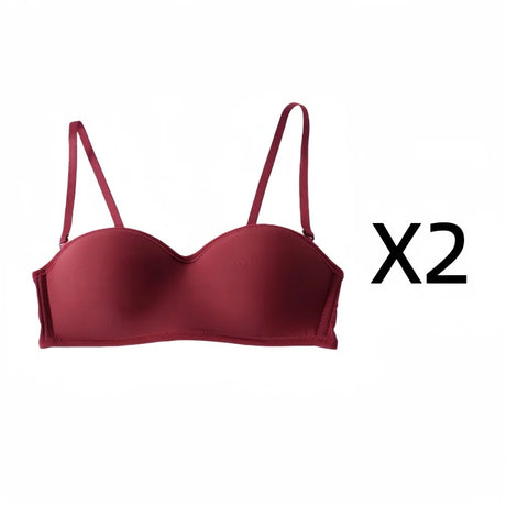 2 PCS Women Solid Invisible Bras Strapless Bralette 1/2 Cup Underwear Female Seamless Party Wedding Bra Sexy Lingerie