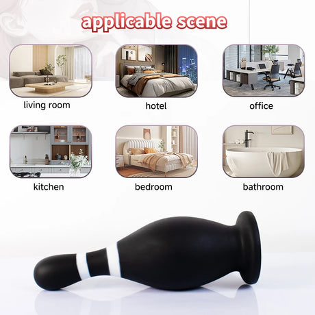 Liquid Silicone Bowling Pin Butt Plug Comfortable Anal Plug Anus Dilator Prostate Massager Adult Toys for Men Women Gay Couple