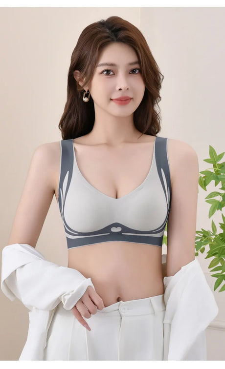 1pcs Women Seamless Bras Female Push Up Vests Style Wireless Underwears Lady Anti Sagging Comfort Soft Lingeries Ladies Camisole