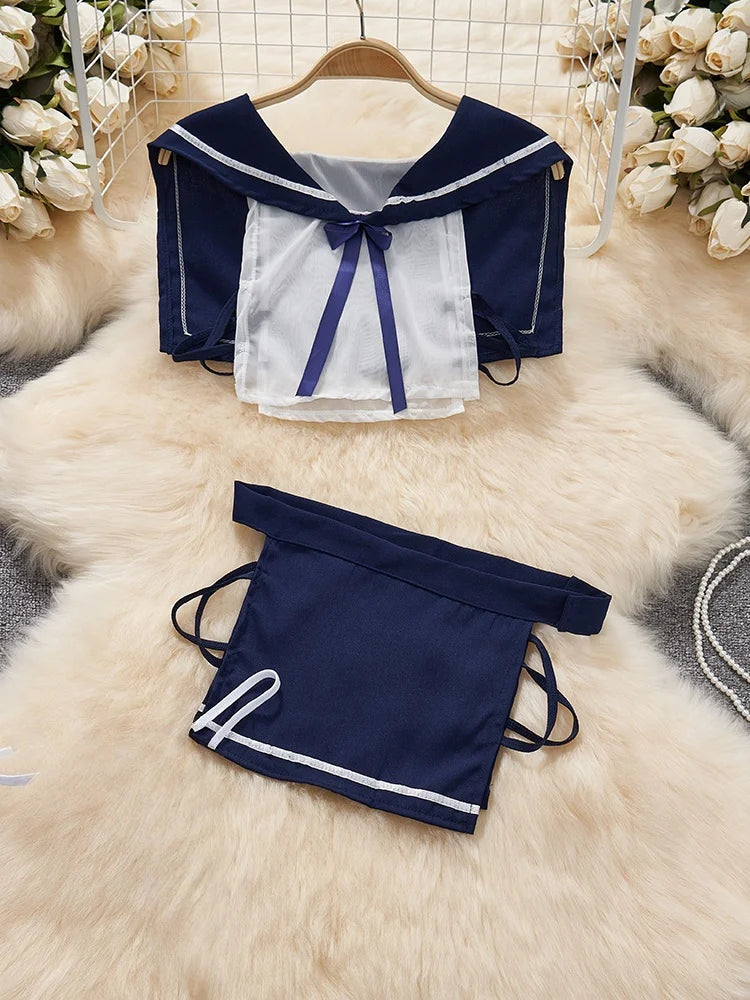 Women Sets Ruffled Apron Shorts Headband Maid Cosplay Costume Rabbit Officer Party Park Performance Sexy Suits Hotsweet Clothes