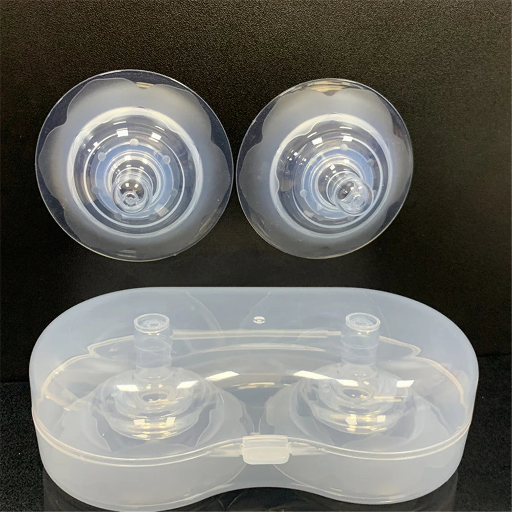 2pcs Silicone Nipple Protectors Breast Milk Feeding Mothers Nipple Shields Protection Cover Breastfeeding Milk Extractor Nipple