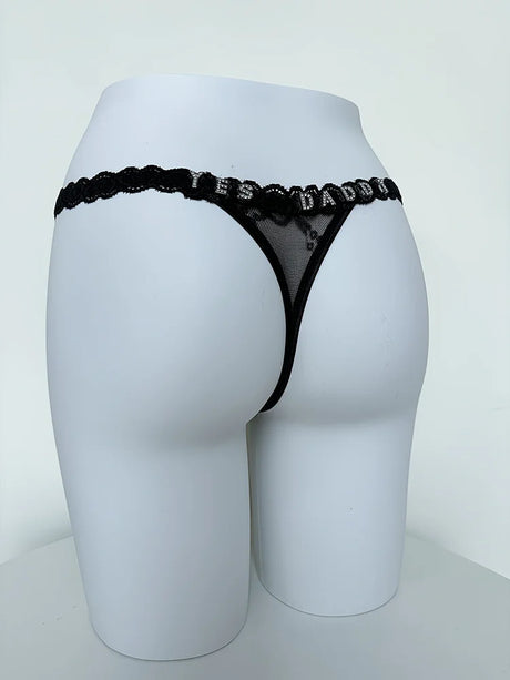 Custom Thong Panties with Name DIY Thongs Sexy Lady Customized Letter Underwear G-String Personalized Tanga Bikini Festival Gift