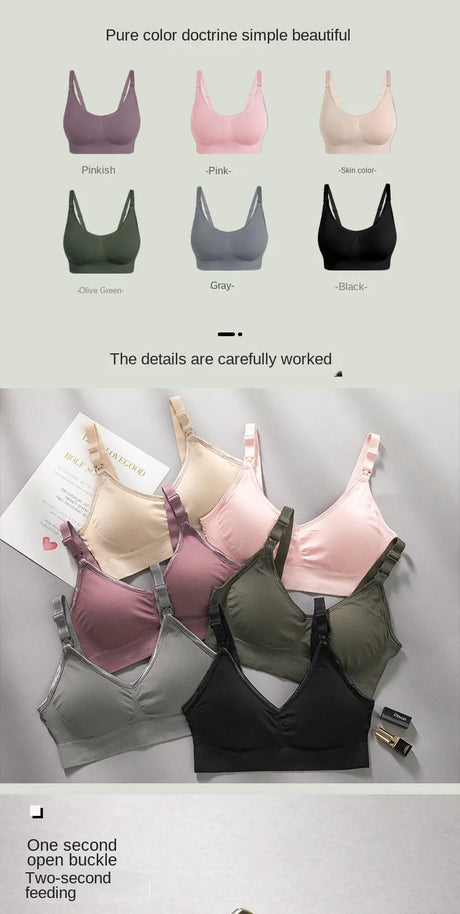 1pc Maternity Nursing Bras Solid Premama Breastfeeding Pregnant Women Pregnancy Underwear Breast Feeding Bra Clothing Lactancias