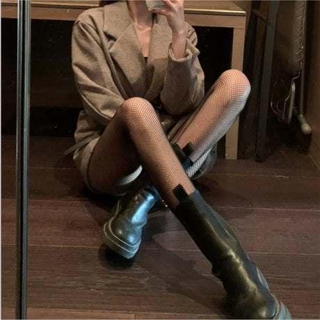 Sexy Fishnet Stockings Women's Tights Fishnet Mesh Long Nylon Tights Body Stockings Fish Net Pantyhose High Waist Hosiery