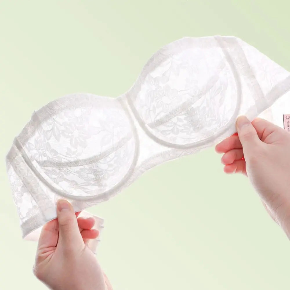Mesh Thin Lace Transparent Bra Close-fitting Shockproof Seamless Invisible Bra Anti-sagging Lingerie Push Up Underwear Wedding
