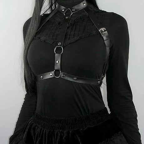 Fashion Belt Street Style Chest Harness Belt Suspenders for Women Decoration Punk Rock Leather Belt Gothic Clothing Accessories
